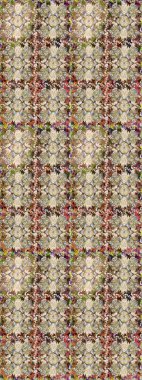 Raster illüstrasyonu. Kusursuz damaske klasik altın desen. Tekrarlayan elementlerle soyut arkaplan oluşturun. Altından elementlerle bej renklerde altın pürüzsüz desen.