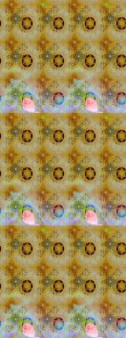 Raster illüstrasyonu. Raster deseni. Tarafsız renklerde bahar çiçekleri. Patlayan çiçekler soyut yerleştirilmiş.