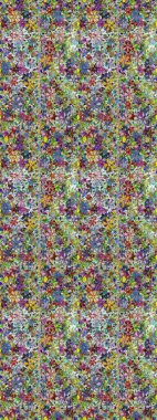 Çiçekli, suluboya desenli kusursuz çiçek deseni. Düz Çiçek Elementleri Tasarım Raster illüstrasyonu. Gri ve nötr renkler üzerine çiçekler. Renkli Bahar Teması Arkaplansız Desen.