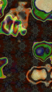 Çiçek tasarımı için inanılmaz bir kolaj cenneti tarzı. Çiçekli zambakların eskiz geçmişi. Parlak çiçekli kolaj çiçekleri.