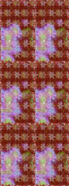 Kusursuz çiçek deseni duvar kâğıdı olarak kullanılabilir. Kırmızı ve kahverengi renkte çiçekler. Raster illüstrasyonu.