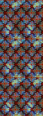 Eski usul küçük çiçekli şirin bir eskiz deseni. Moda arka planında parlak buketler. Raster illüstrasyonu. Kumaş, duvar kâğıdı ve kağıda yazdırmak için gelişen arkaplan.