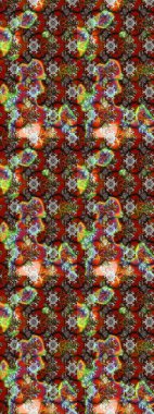 Modern, kahverengi, kırmızı ve gri raster arka plan duvar kâğıdı resimli klasik çizgili, desenli desenli çiçekler, çiçekli süsler. Çiçekli el çizimi çizimi deseni.