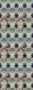 Bahar mevsimi. Raster güzel bir çiçek deseni çizmiş. Tatil havası. Nazik romantik baskı.