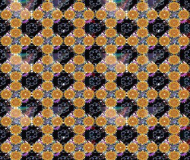 Raster güzel kumaş deseni çiziyor. Çiçek deseni. Düz Çiçek Elementleri Tasarımı. Renkli Bahar Teması çizim şablonu.