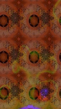 Raster illüstrasyonu. Klasik çiçek tasarımı elementleri. Kıvırcık çiçekler renkte şekillenir.