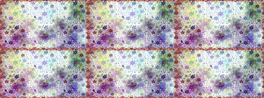 Tarafsız renklerde çiçekler. Raster illüstrasyonunda kusursuz çiçek deseni.