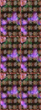 Gri ve kahverengi renkli çiçekler. Kusursuz. Şirin çiçek elementleri. Raster illüstrasyonu.