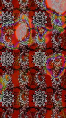 Raster illüstrasyonu. Küçük çiçekteki sevimli çiçek deseni. Güzel kumaş deseni. Güzel karalamalı çiçek deseni çiz..