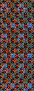 Suluboya, elle çizilmiş. Raster hisseleri. Çiçekler kırmızı ve siyaha. Taslak arkaplan deseni.