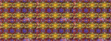 Renkli Yaz Temalı eskiz kalıbı. Raster Illustrasyon 'daki Çiçek Deseni' nin son moda çizimi. Düz Çiçek Elementleri Tasarımı. Güzel kumaş deseni.