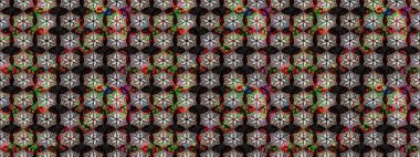 Çiçek desenli eskiz, darbeler, sıçramalar, yaz çiçekleri. Raster illüstrasyonu. Siyah renkte çiçekler.