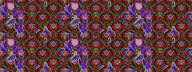 Raster düz çiçek çizim deseni. Hediye ambalaj kağıdı, tebrik kartları, posterler ve pankart tasarımı. Kırmızı ve kahverengi renkte çiçekler.