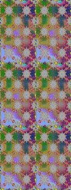 Gri ve kahverengi renkli çiçekler. Şirin çiçek elementleri. Kusursuz. Raster illüstrasyonu.