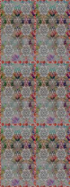 Gri ve kahverengi renkli çiçekler. Çiçekli karalama şeklinde Raster çiçek deseni. Yumuşak, bahar çiçekli arka plan.