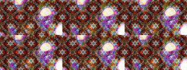 Düz Çiçek Elementleri Tasarımı. Raster illüstrasyonundaki çiçek desenli çizim. Kahverengi renkli çiçekler. Renkli Yaz Teması çizim şablonu.