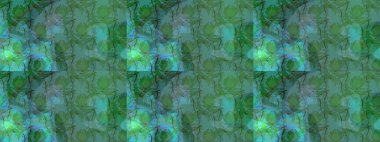 Çizim çiçek deseni duvar kâğıdı olarak kullanılabilir. Yeşil renkli çiçekler. Raster illüstrasyonu.