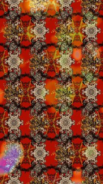 Çiçek deseni. Renkli Bahar Teması eskiz kalıbı. Düz Çiçek Elementleri Tasarımı. Raster çizimi. Güzel kumaş deseni..