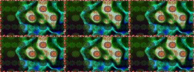 Yeşil ve gri renkte parlak çiçekli, soyut, pürüzsüz desen. Küçük çiçekte hoş bir çiçek deseni var. Çiçek elementli zarif raster dokusu..