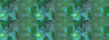 Çizim çiçek deseni duvar kâğıdı olarak kullanılabilir. Yeşil renkli çiçekler. Raster illüstrasyonu.