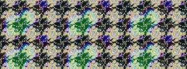 Çiçekli, yapraklı, çiçek desenli eskiz. Raster illüstrasyonu. El çizimi.