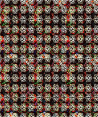 Raster illüstrasyonundaki çiçek desenli çizim. Siyah renkte çiçekler.