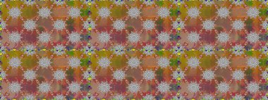 Şirin çiçekli kusursuz desen kahverengi ve gri renklerde yapraklar, suluboya çiçek desenleri, duvar kağıdı, kart ya da kumaş için fayanslar. Raster illüstrasyonu.