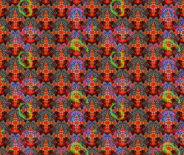 Kırmızı renkte güzel bir tekstil. Suluboya çiçekli çiçek deseni. Raster illüstrasyonu.