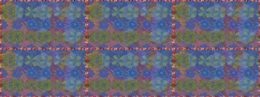 Mavi ve gri renkte çiçekler. Sevimli çiçek raster deseni. Kusursuz Renksiz Bahar Temalı Kusursuz Arkaplan. Düz Çiçek Elementleri Tasarımı.