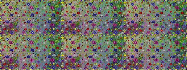 Yumuşak, bahar çiçekli arka plan. Çiçekli karalama şeklinde Raster çiçek deseni. Tarafsız ve yeşil renkte çiçekler.