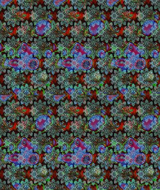 Raster çiçek izi. Klasik taslak çizimi. Raster Yumuşak kumaş deseni. Çiçek mavisi çizim deseni.