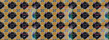 Çiçekli çiçek deseni, suluboya. Raster deseni. Süslü kumaş deseni.