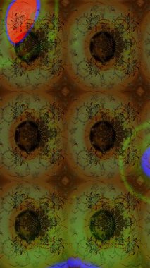 Suluboya etkisi. Raster deseni. Botanik çizim kalıbı. Organik elementler.