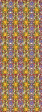 Güzel kumaş deseni. Düz Çiçek Elementleri Tasarımı. Raster illüstrasyonunda kusursuz çiçek deseni. Renkli Bahar Teması Kusursuz Arkaplan.