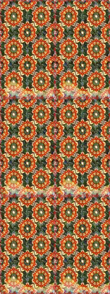 Raster altın desen. Kusursuz kıvırcık saçlar. Doğulu stil altın rengi altın elementlerle turuncu renkte arabesk yapar..