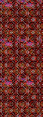 Nakış desenli çiçek deseni. Parmak izi, kumaş, duvar kâğıdı, tekstil için raster dokusu. Renkli grunge soyut arkaplanı colokahverengi ve kırmızı çiçeklerle zenginleştirir.