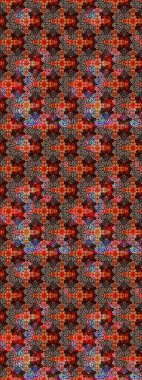 Elle boyanmış suluboya resim çizimleri, çiçekler ve bitkiler. Kırmızı ve kahverengi renkte çiçekler.