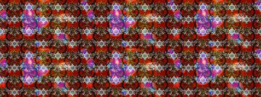 Raster illüstrasyonu. Çizim çiçek deseni duvar kâğıdı olarak kullanılabilir. Kahverengi renkte çiçekler.