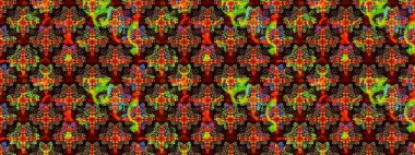 Çiçek tasarımı için inanılmaz bir kolaj cenneti tarzı. Parlak çiçekli kolaj çiçekleri siyaha boyanmış. Çiçekli zambaklar eskiz arka planı.