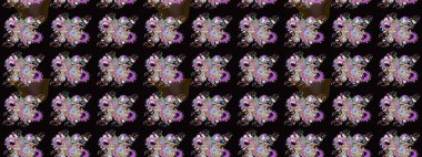 Çiçekli çiçek deseni, suluboya. Küçük çiçekte güzel bir çiçek deseni var. Raster deseni.