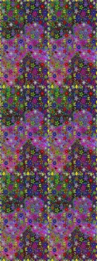 Raster düz çiçekleri pürüzsüz desen. Mor ve mor renkli çiçekler. Tasarım hediye paketi, tebrik kartları, posterler ve afiş tasarımı.