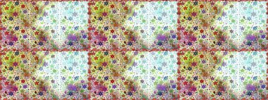 Çiçekli karalama şeklinde Raster çiçek deseni. Tarafsız renklerde çiçekler. Yumuşak, yaz çiçekli arka plan.