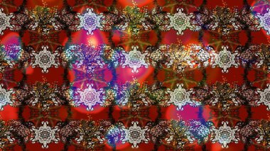 Süslü kumaş deseni. Raster deseni. Çiçekli çiçek deseni, suluboya..