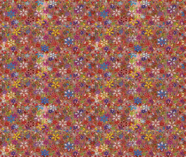 Güzel çiçek desenli küçük çiçek. Çiçekler, suluboya ile sorunsuz çiçek desenli. Raster desen.