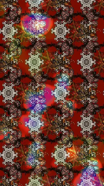 Modaya uygun kumaş deseni. Sevimli çiçek raster deseni. Renkli Yaz Temalı eskiz kalıbı. Düz Çiçek Elementleri Tasarımı.