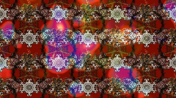 Süslü kumaş deseni. Raster deseni. Çiçekli çiçek deseni, suluboya..