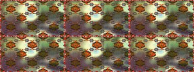 Elle çizilmiş çiçek deseni (fayans). Şirin çiçekli, desenli, kahverengi ve gri renklerde renksiz desenler. Tekstil için suluboya desensiz.