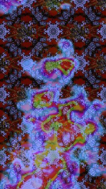 Raster illüstrasyonu. Güzel kumaş deseni. Bahar çiçekli güzel bir çiçek deseni..