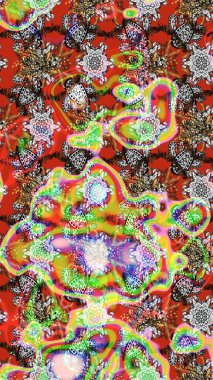 Yapraklı çizim şekli. Davetiye ve kartpostal tasarımı için dekoratif çiçek unsurları. Poster ya da kapak için arka plan. Şirin, zarif çiçekler Raster illüstrasyonu. Tekstil için figür.