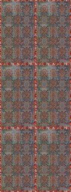 Gri ve kahverengi renkli yaz çiçekleri. Çiçekli karalama şeklinde Raster çiçek deseni. Raster illüstrasyonu.